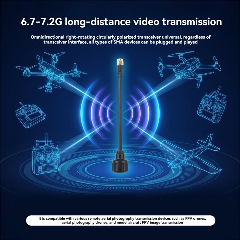 [NEW!A25P】 6.7-7.2Ghz SMA Ante - Drone Racing Antenna review and price