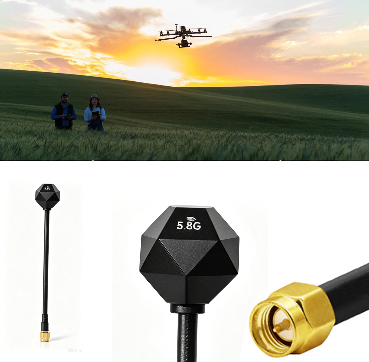 5.8GHz 3.5dBi Antenna LHCP RP  - Drone Racing Antenna review and price